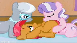 PONY PORNO... Rinbov Dash, Fluttershy, Alacakaran Sparkle, Applebloom.