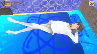 Femdom universitātes nerd giantess masturbē